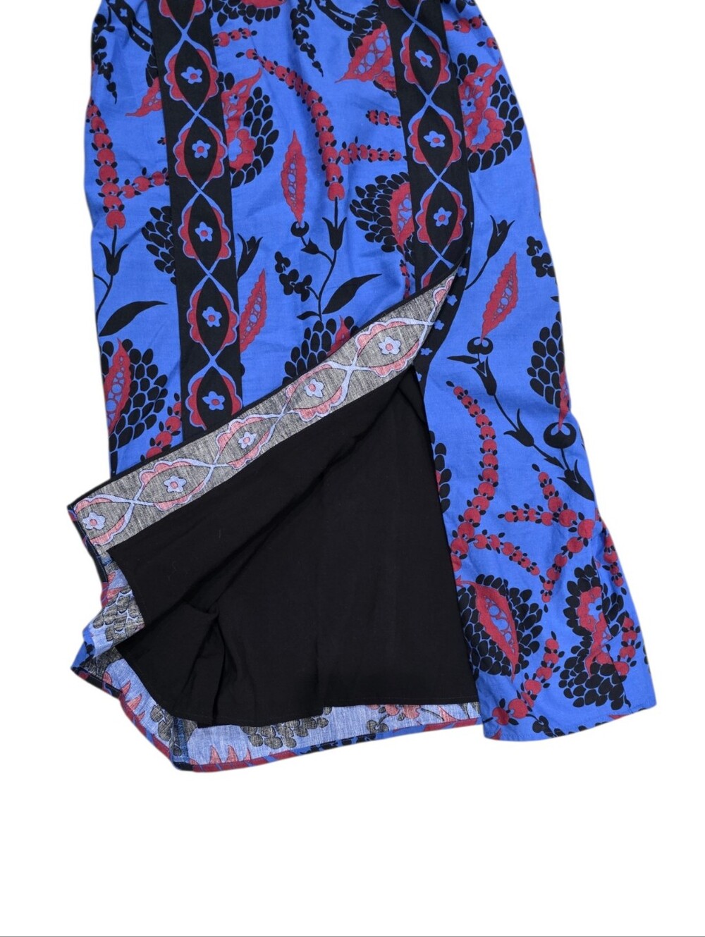 SEZANE JARRED HALTER MIDI DRESS FLORAL ATLA BLUE 36/US4 - Picture 14 of 15